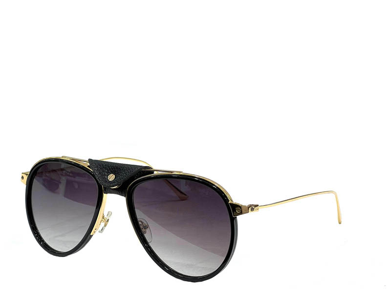 

New fashion design sunglasses 0098 pilot frame with small leather buckle decoration classic versatile style uv400 protection glasses