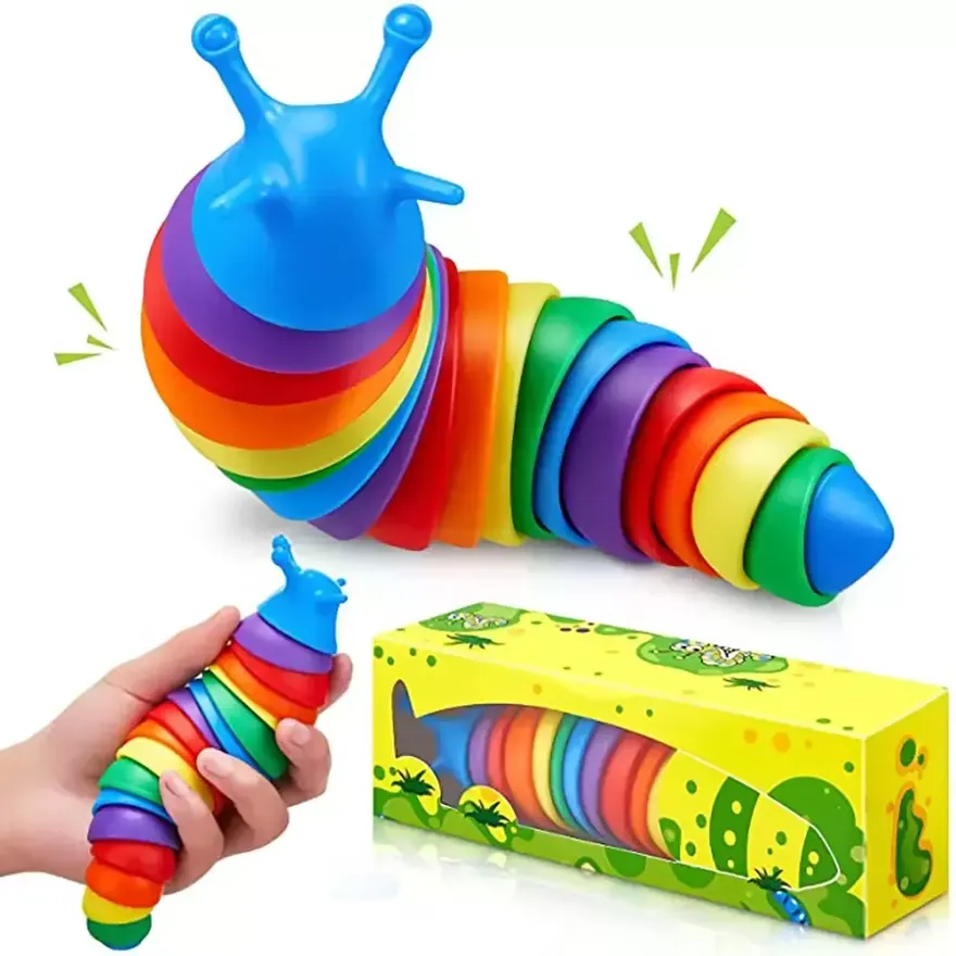 

Party Favor Fidget Toys Slug Articulated Flexible 3D Slugs Funny Toys For All Ages Relief Anti-Anxiety Sensory sxm28