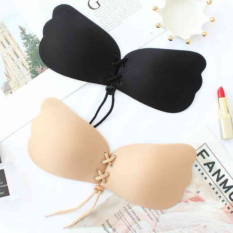 

25% Deruilady Seamls Wirels Adhive Stick Bra Strapls Push Up Bras Sexy Backls Lingerie Invisible Silicone Bralette Factory wholesale, 2pc skin