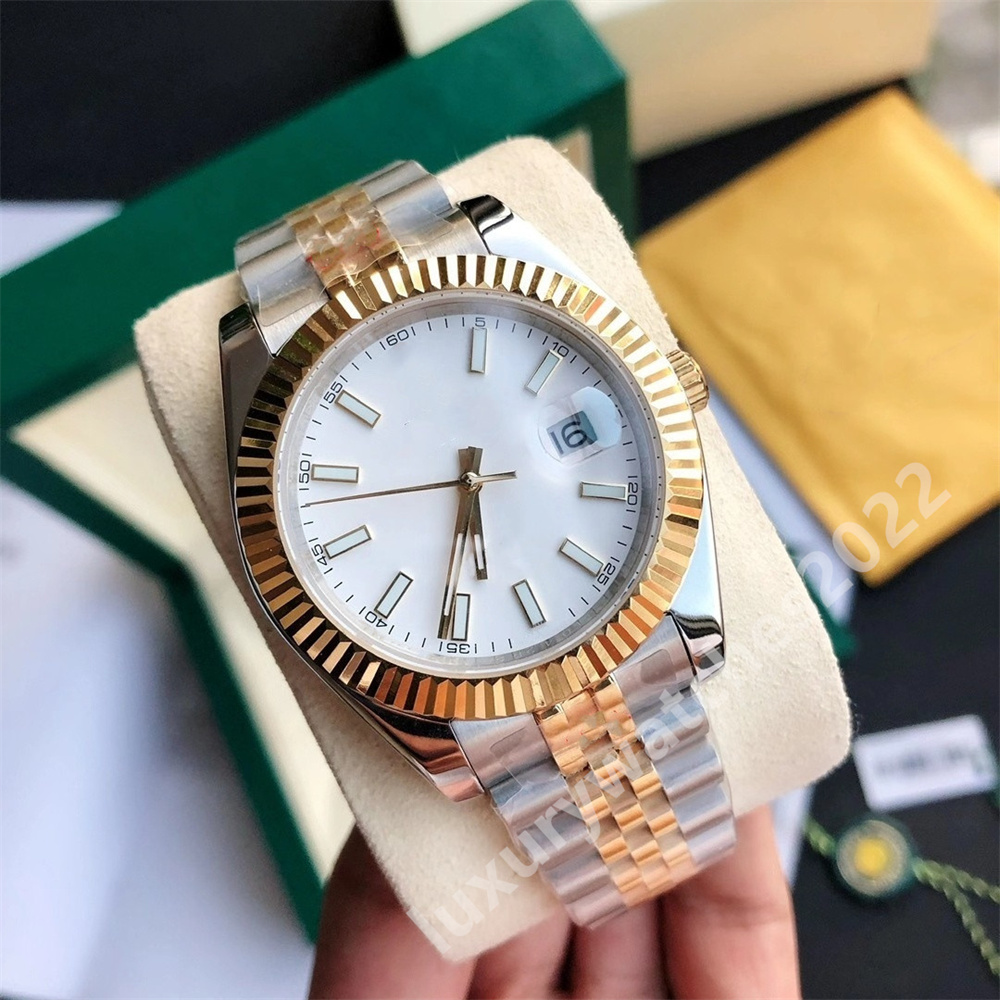 

Two Tone Mens Watch ZR facotry White Dial 41mm asia 2813 Automatic Movement Mechanical Stainless Steel Designer Jubilee Designer Wristwatches, Watch e