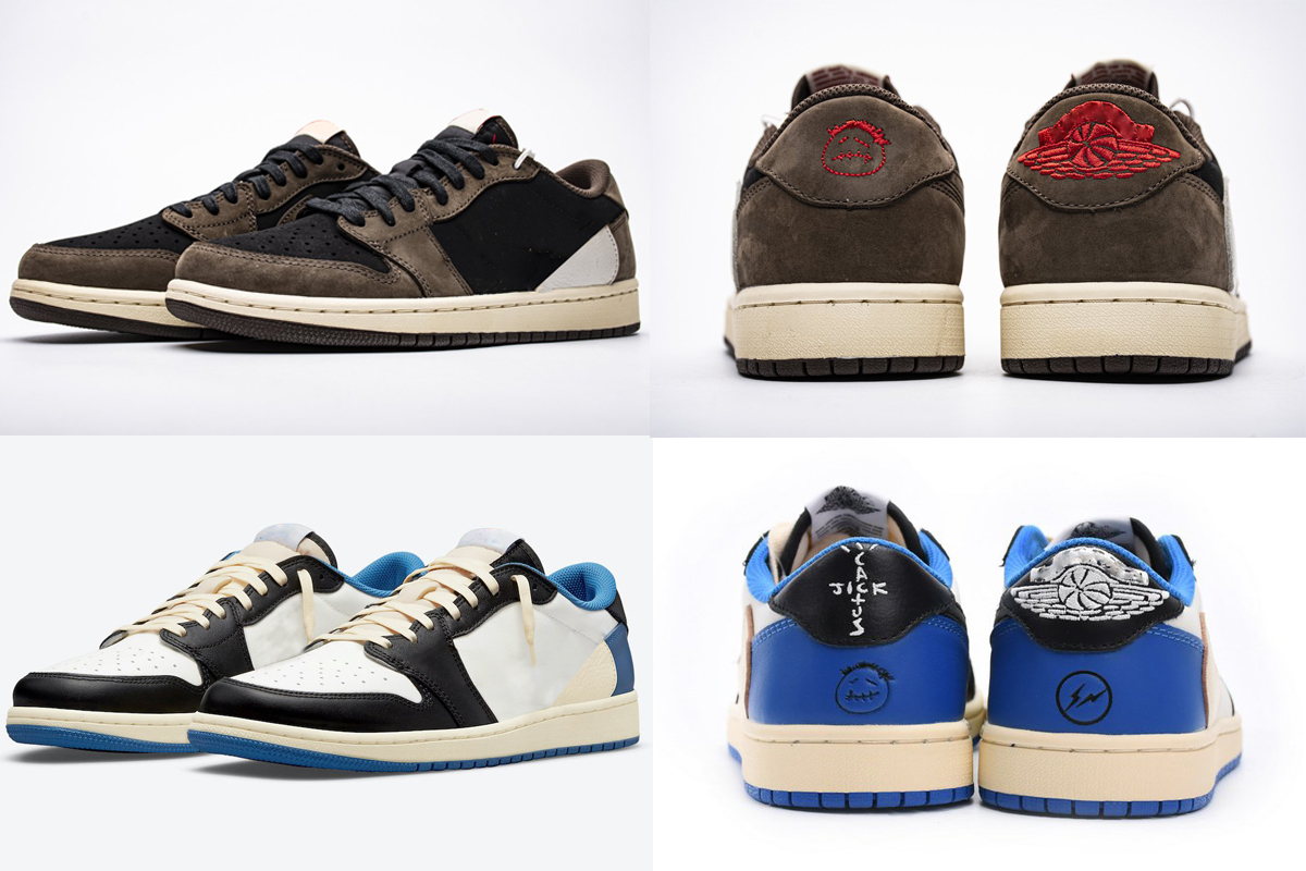 

Authentic Fragment Low Military Blue Outdoor TRavis Scotts Cactus Jack Dark Mocha University Blue Varsity Red Men Sneakers