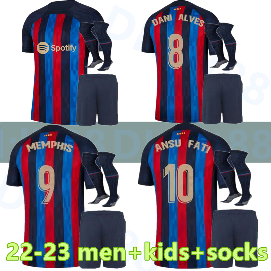 

ANSU FATI Camisetas de football soccer jersey 22 23 MEMPHIS PEDRI Kun Aguero ADAMA FERRAN 2021 2022 2023 barcelona GRIEZMANN F. DE JONG DEST shirt men kids kit socks, 21-22 third