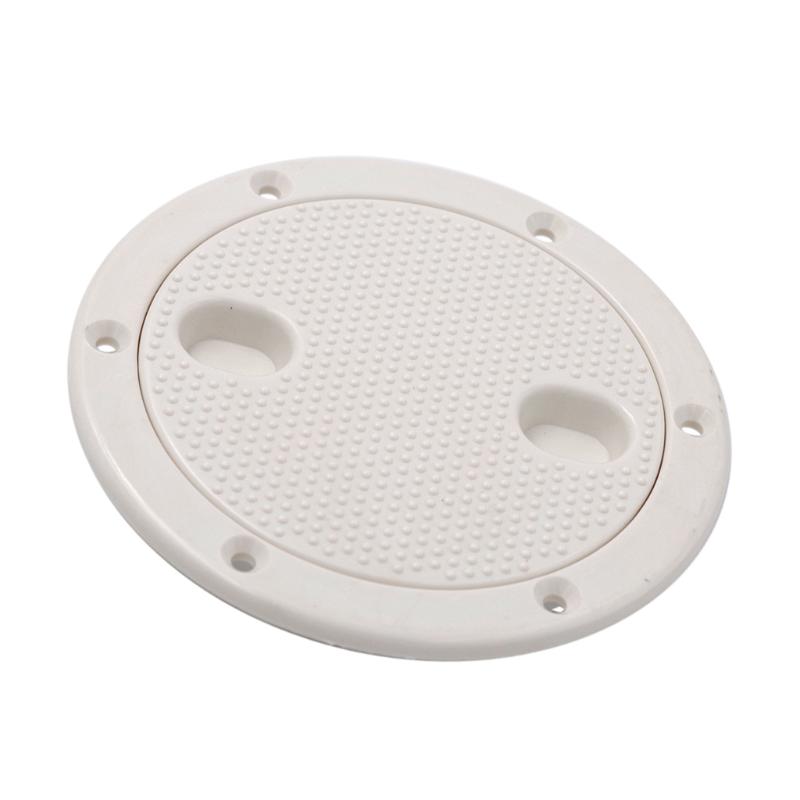 

Parts Marine 4 Inch Round Non Slip Inspection Hatch With Detachable Cover White ABS Material Anti-aging