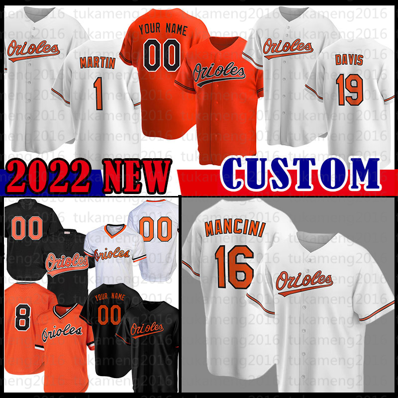 

16 Trey Mancini 19 Chris Davis Baltimores Baseball Jersey Orioles Mens Cal Ripken Jr. Roberto Alomar Rylan Bannon Ryan Mountcastle Yusniel Diaz Jahmai Jones Odor, Mens(size:m-3xl)jinying