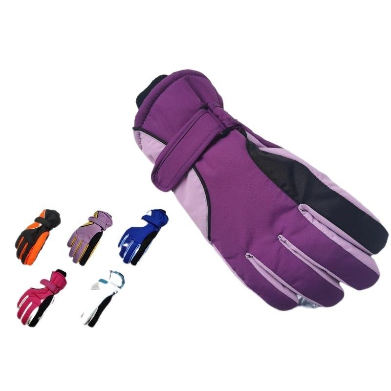 

Five Fingers Gloves Outdoor Sports Riding Windproof Warm Winter Color Matching Trend Ski Thickening Couple Models