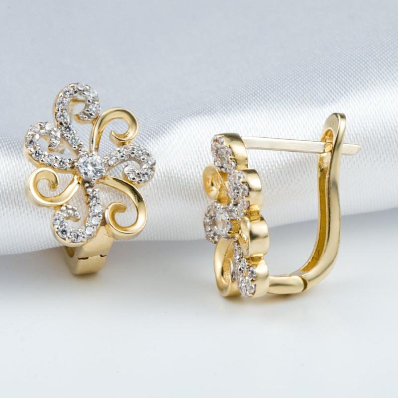 

Clip-on & Screw Back Cubic Zirconia 14 Carat Gold Earrings