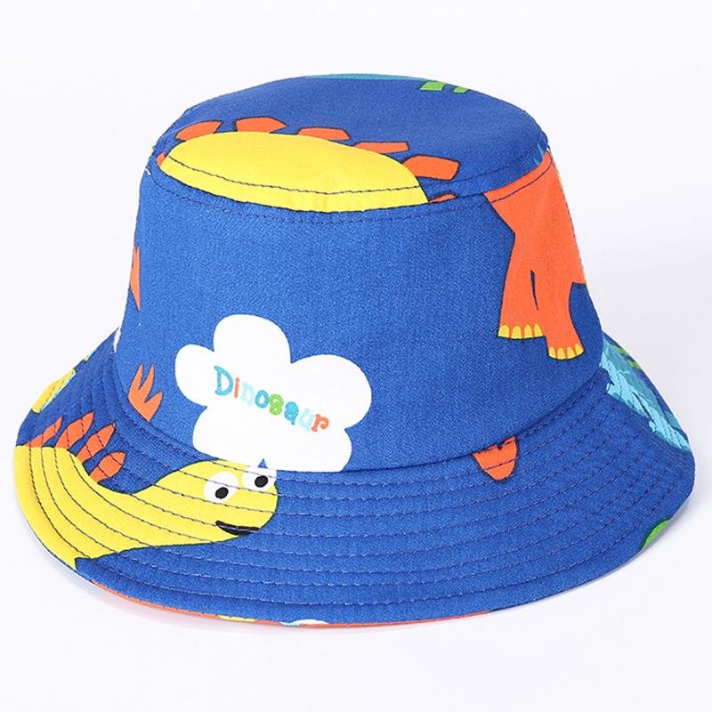 

Berets Cotton Cute Dinosaur Print Cartoon Bucket Hat Bob Kids Summer Child Toddler Boys Girls Baby Cap Sunscreen Hats Panama WholesaleBerets, Like picture