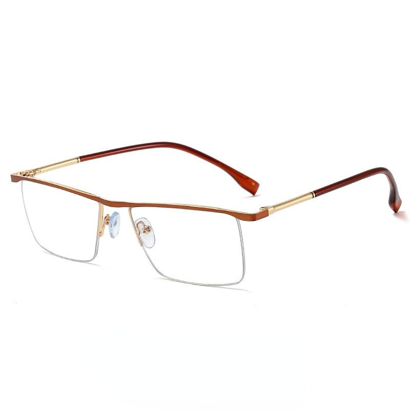 

Sunglasses Rimless Men Glasses Rectangle Eyeglasses Man Simple Trendy Anti-Blue Light Computer Office Transparent Eyewear European Okulary