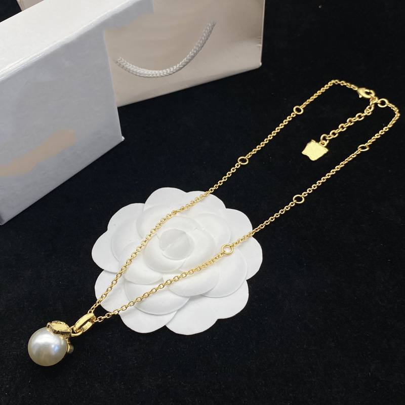 Designer Necklace For Mens peal Pendant gold Chains Designers Jewelry Luxury silver Necklaces Women Head V Wedding Hip Hop with box