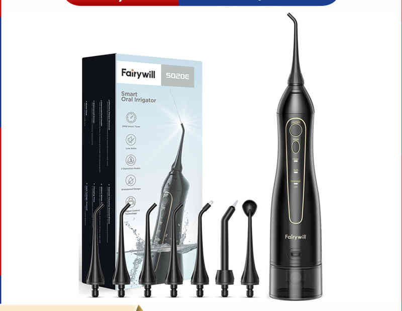 

NXY Toothbrush Fairywill Water Flossers for Teeth 300ml Oral Irrigator Rechargeable Portable Dental 3 Modes Water Tank Waterproof Teeth Cleaner 0409