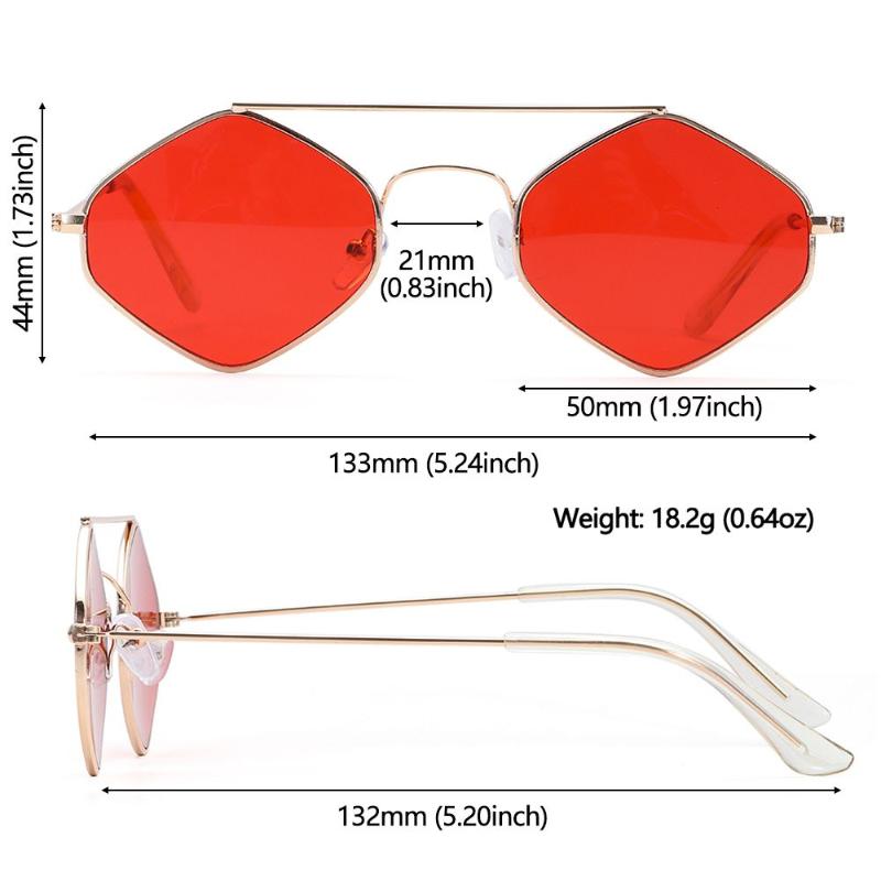 

Sunglasses Trendy Irregular Metal Frame Street Eyewear Female Shades Small Vintage Polygonal SunglassesSunglasses