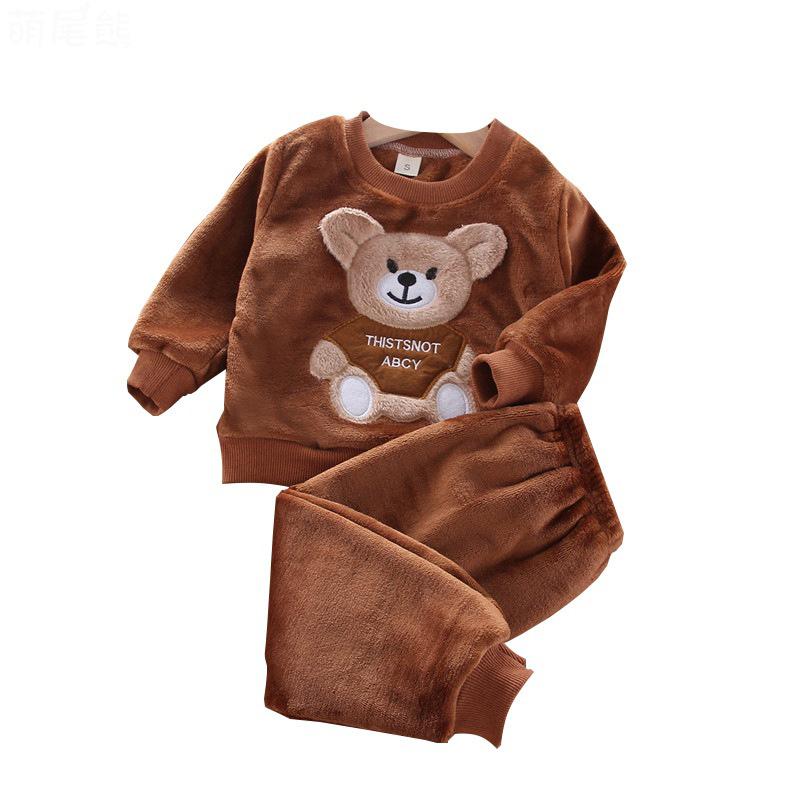 

Clothing Sets Cartoon Kids Clothes Girls Spring & Autumn Toddler Boy Gold Velvet Tops Pants Children 2-6 YearsClothing, Cat blue