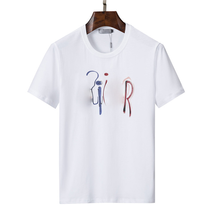 

Luxury Men's T-Shirt Designer Spring Summer New Short Sleeve Fashion Print Cotton Material Anti-Wrinkle Comfortable Black and White Asian Size M-XXXL, 10