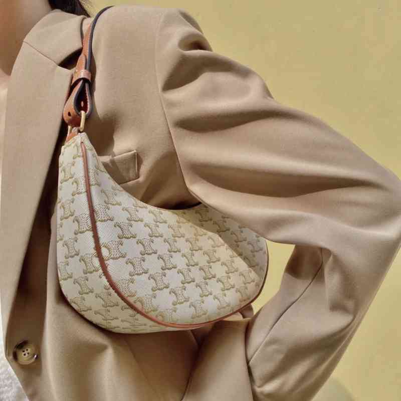 

Ava Underarm Bag 2022 New Lisa Same Print Coated Hand-held Shoulder Wet Stick Women Luxury brand mini single room bags, White