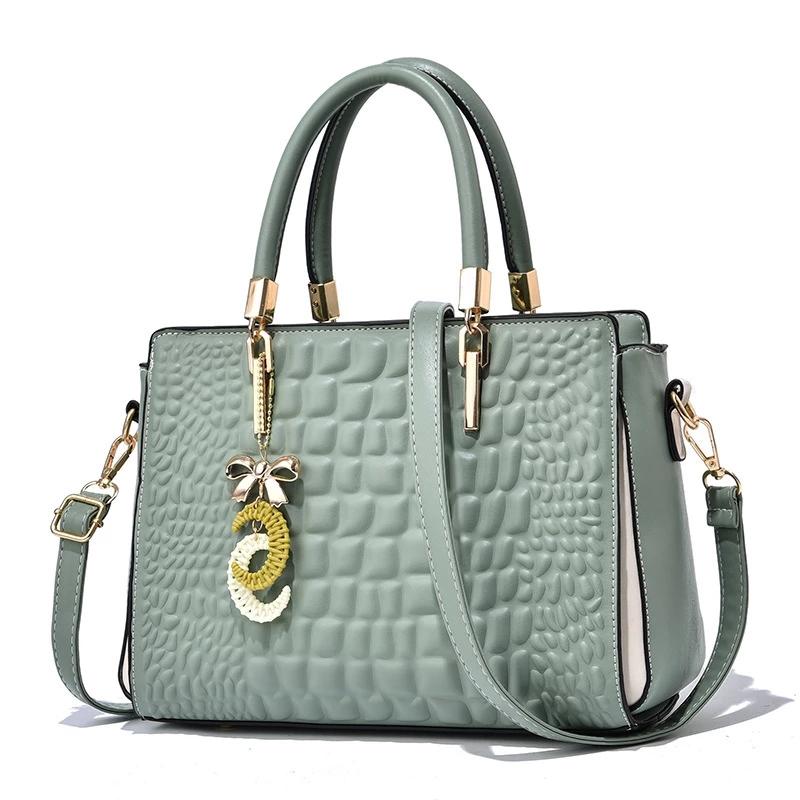 

Evening Bags Alligator Top-Handle Bag Large Capacity Leather Handbags Stone Crossbody Shoulder For Women Bolsa Feminina, Beige