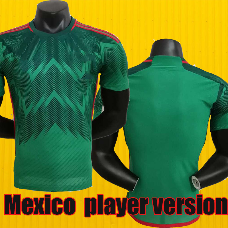 

22 23 Mexico player version soccer jersey H.LOZANO CHICHARITO RAUL LOZANO WORLD 22 23 CUP player version G DOS SANTOS Camisetas de futbol men kids football shirts, 2022 home player