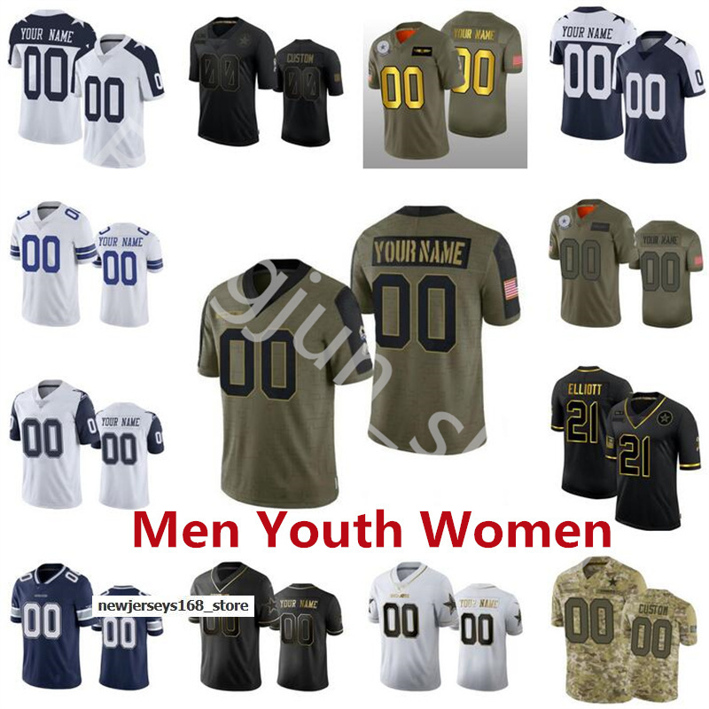 

Jersey 2022 Dalla Men Women Youth Cowboy Stitched Football 4 Dak Prescott 21 Ezekiel Elliott 7 Trevon Diggs Elite Custom''NFL''jerseys Size S-6XL