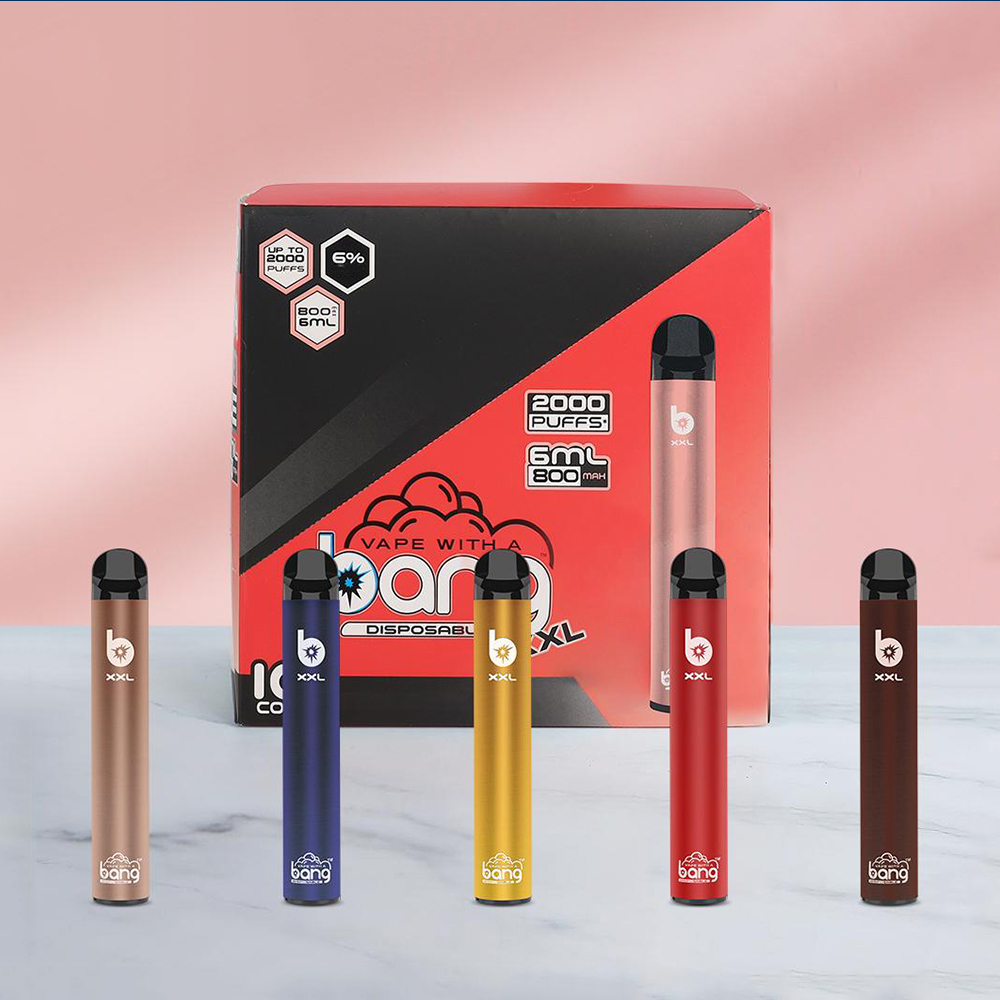 

bang XXL 2000 puffs disposable e cigarette device vape puff 6ml pod 800mAh 12 colours vaporizer pen vs ultra 2500