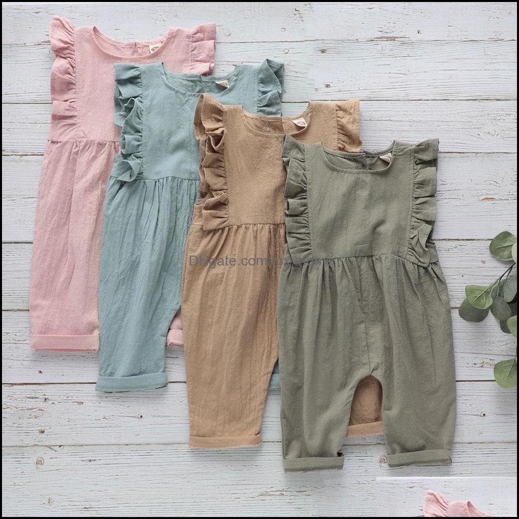 

Rompers JumpsuitsRompers Baby Kids Clothing Baby Maternity Girls Boys Solid Romper  Infant Ruffle Sleev Dhx5V, Randomly send