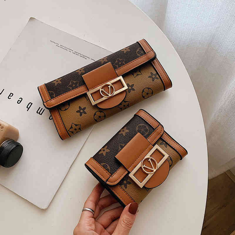 

Designer cc Wallet Card Womens Mens Fashion Bags New European and American Printing Folding Short Fashion Multi Card Long Daughter Hand Bag Zero Wallet, Yellow short