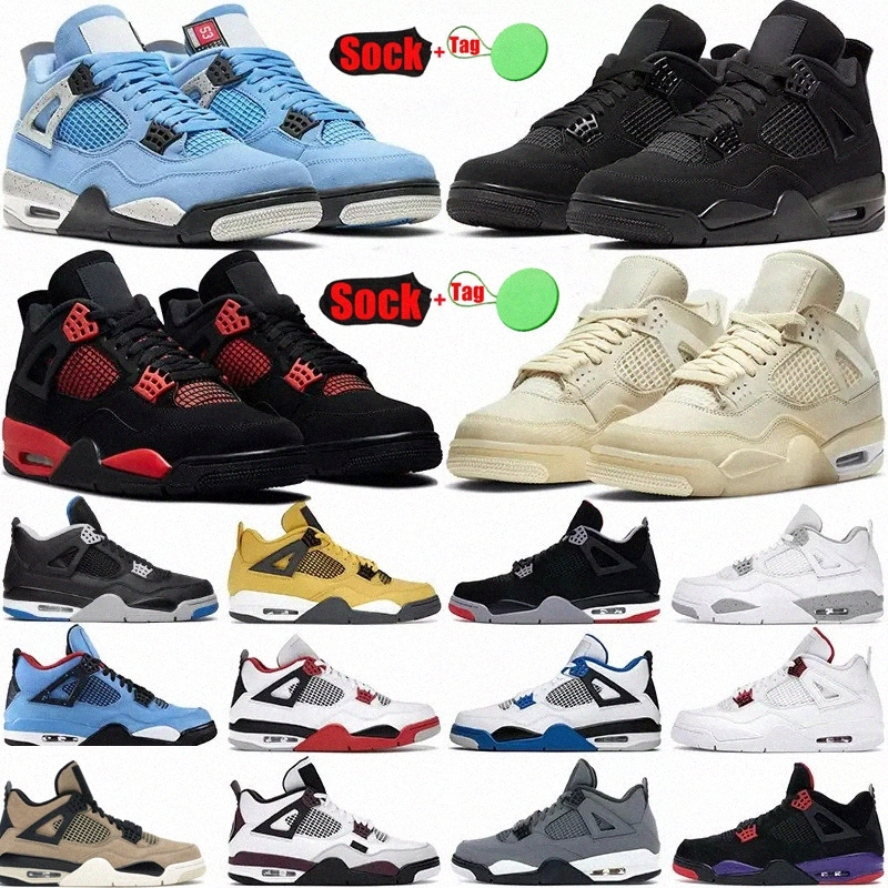 

Jumpman 4 4s Sail Oreo University Blue Basketball Shoes Fire Thunder Bred Infrared Zen Master Wild Things Men Sports Women Sneakers TraVwGx#