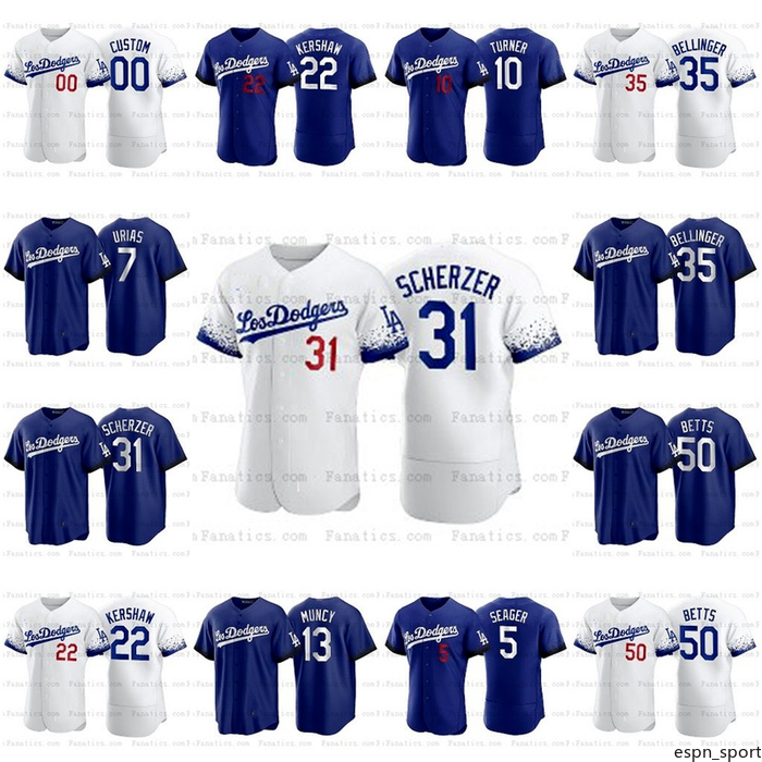 

LA 50 Mookie Betts Dodgers 2022 City Connect Royal Jersey Freddie Freeman Trea Turner 35 Cody Bellinger Clayton Kershaw Julio Urias Chris Taylor Max Scherzer, 2021 connect city /youth cool base