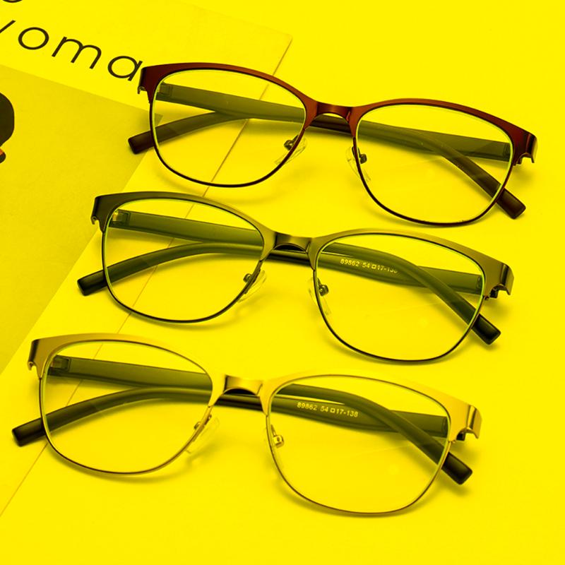 

Sunglasses Metal Semi Rimless Reading Glasses Unisex Fashion Classic Business Reader Optical Anti Blue Light Presbyopic GlassesSunglasses