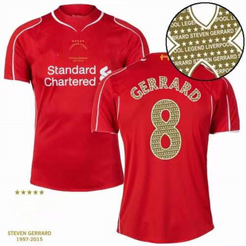 

14 15 Retro Soccer Jerseys Red Army Vintage Balotelli Sturridge Borini Markovic Football Shirt Emre Can Henderson Sterling Lalana Jersey Legend Gerrard Version, 14/15 home legend