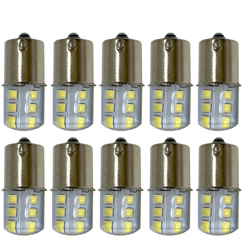 

New 10pcs Brake Lights LED auto lamp BA15S 1156 BA15D 1157 BAY15D 2835 12smd White Car Turn signal Light yellow blue red Strobe 12V