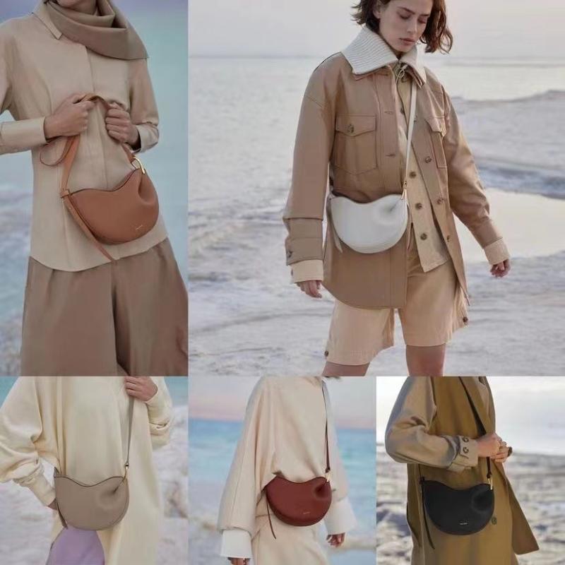 

Evening Bags French Design Polene Small Women's Bag Light Luxury Single Shoulder Crossbody Leather Portable Female Fashion BagEvening, Grey