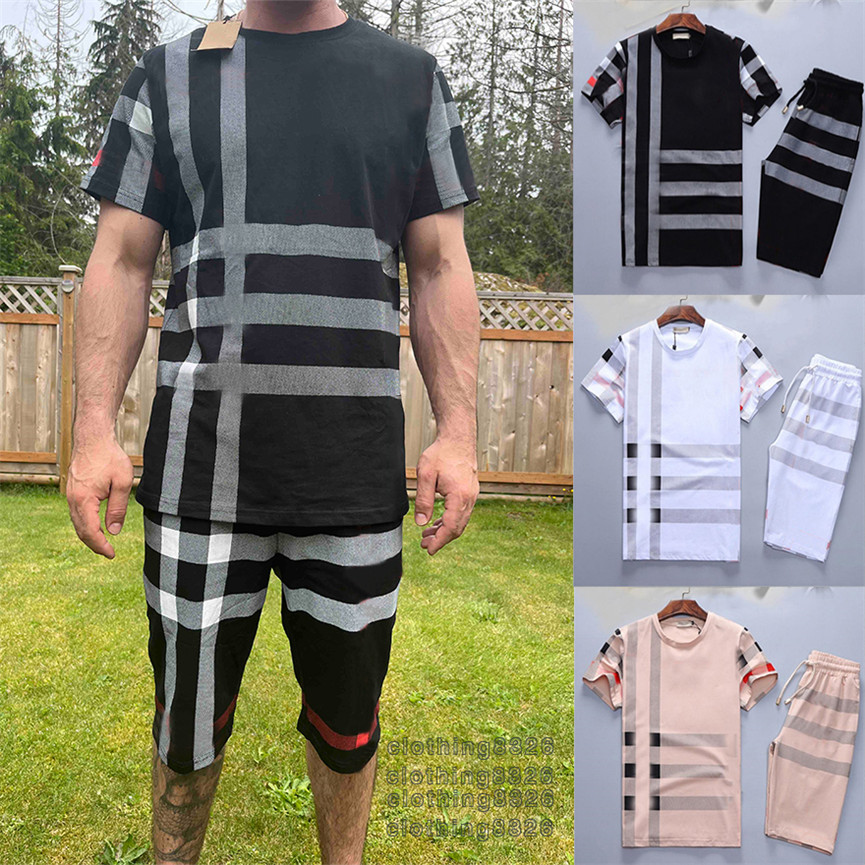 

2021 Mens Summer tracksuit fashion Pullovers t-shirt Classic trend Shorts Sportswear Outfits designer round neck pure cotton Black White women suit Sweat Suits M-3XL, 15
