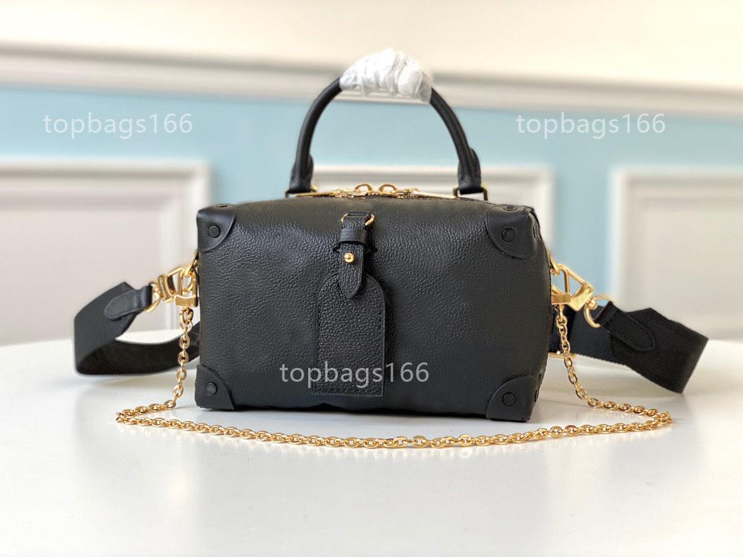 

2022 New Counter same style fashion women Malletier tote bag Petite Malle Souple bag brand designer bags leather shoulder bag clutch handbag M45571, Brown