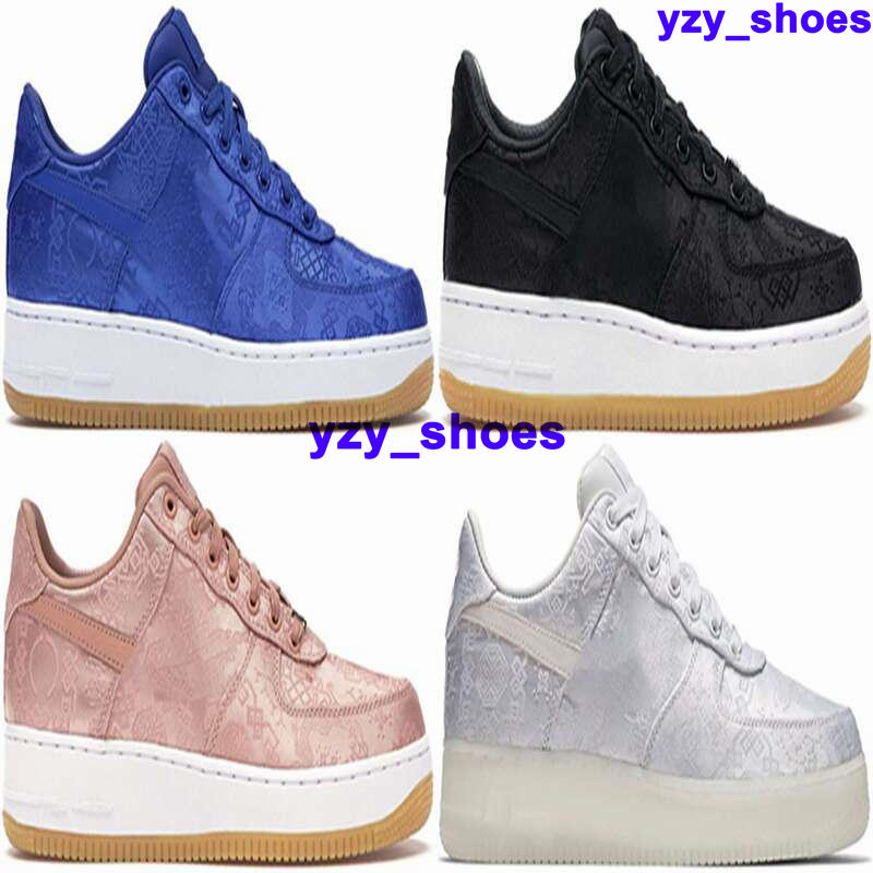 

CLOT 1 AirForce Low Sneakers Mens Women Trainers Shoes One Casual Fragment 1WORLD Force Runnings Air White Chaussures Black Platform Skateboard Rose Gold Silk