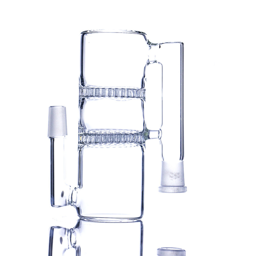

90 degrees ash catcher double honeycombs perc ashcatcher different color for glass bong can make more clearn