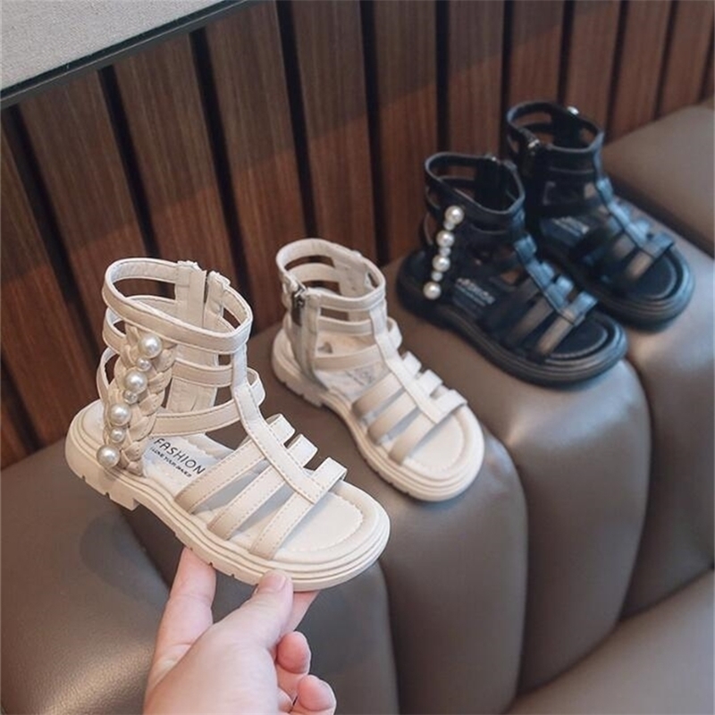 

Summer fashion Roman children Hightop kids girls gladiator toddler baby high quality booties 220609, White