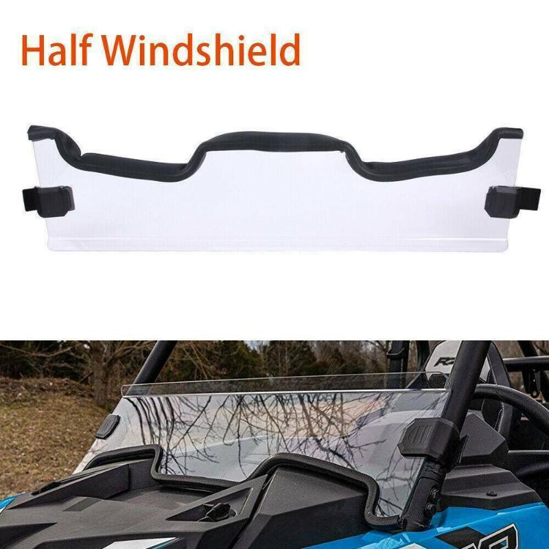 

Parts Clear Half Windshield Scratch Resistant Windscreen With Two Clamps Compatible Polaris RZR XP 1000/4 1000 2022-2022