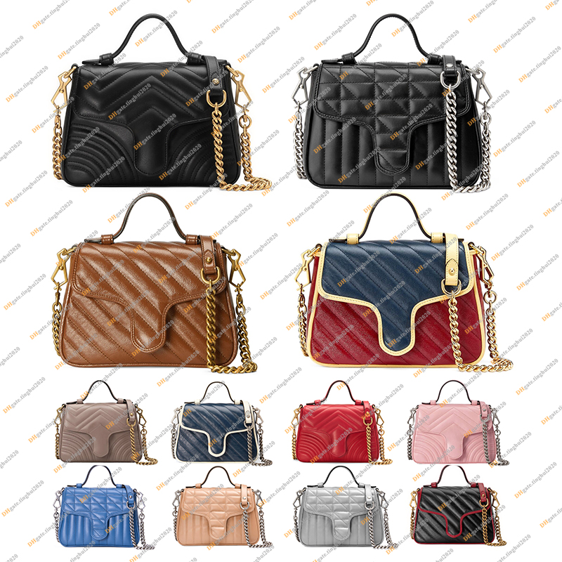 

Ladies Fashion Casual Designe Luxury Handbag Crossbody Shoulder Bag TOTE Messenger Bags High Quality TOP 5A Cowhide 2 Size 498110 547260, 21cm diamond green / with dust bag