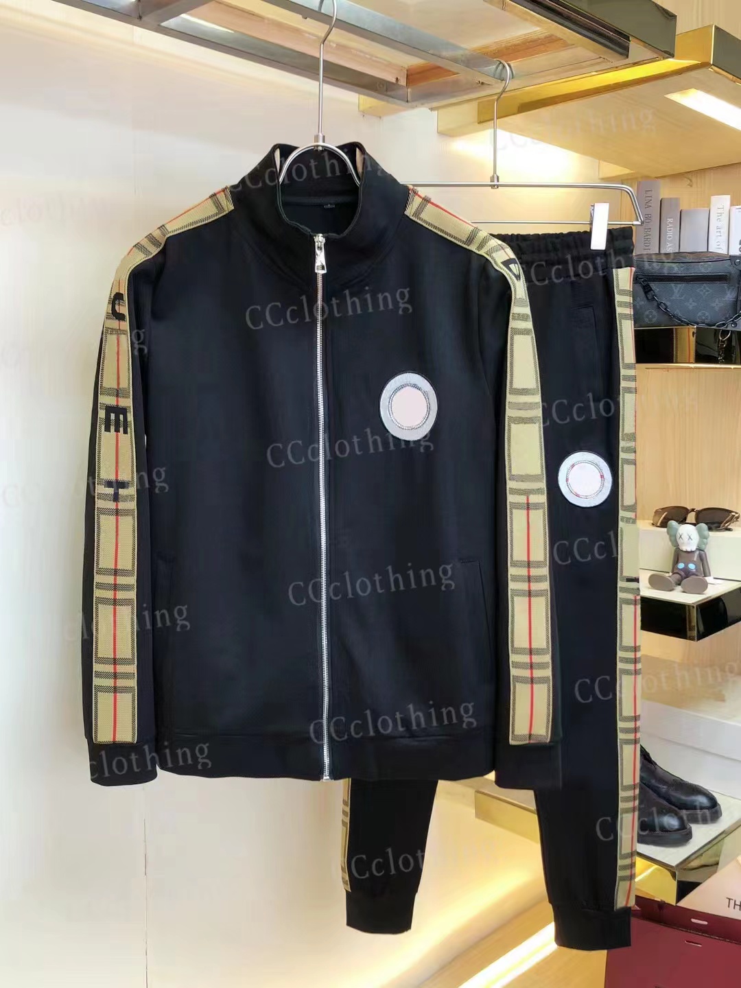 winter High Quality Mens tracksuits sets Britain Men Women Sweatshirts Suits designers Sports Jackets Fashion Slim Print Sleeves sportswear size