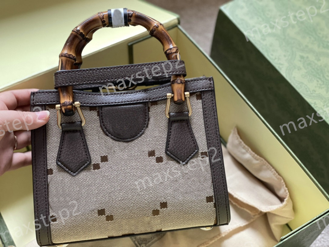 

Diana Bamboo Aria Collection Mini Tote Handbag Square Crossbody Ladies Shoulder Brown Letter Shopping Multiple Colors Designer Tote Bags