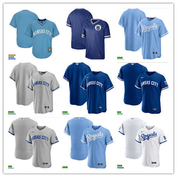Hommes femmes jeunes kansas''City''royals'''17 Hunter Dozier 12 Jorge Soler 30 Danny Duffy 1 Jarrod Dys sur 36 Cam Gallagher Maillot de baseball