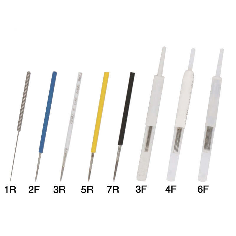 

100pcs Merlin Tattoo Needles 1R/2R/3R/5R/7R/3F/4F/6F For Permanent Makeup Eyebrow and Lip Designs Deluxe Merlin Machine 220418