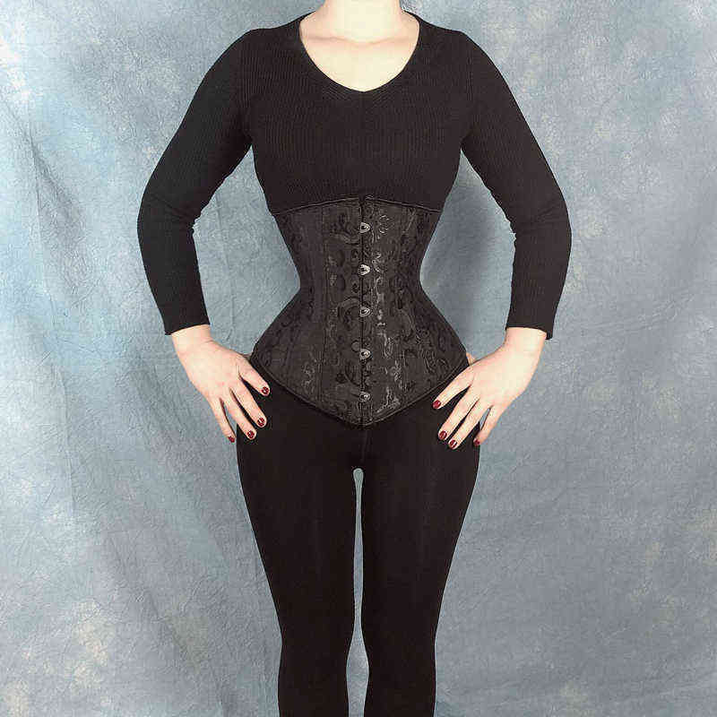 Nxy Gothic Corset Women Sexy Underbust Waist Trainer Shaper Plus Size Corpete Corselet Black White Red Blue S-6xl 220613