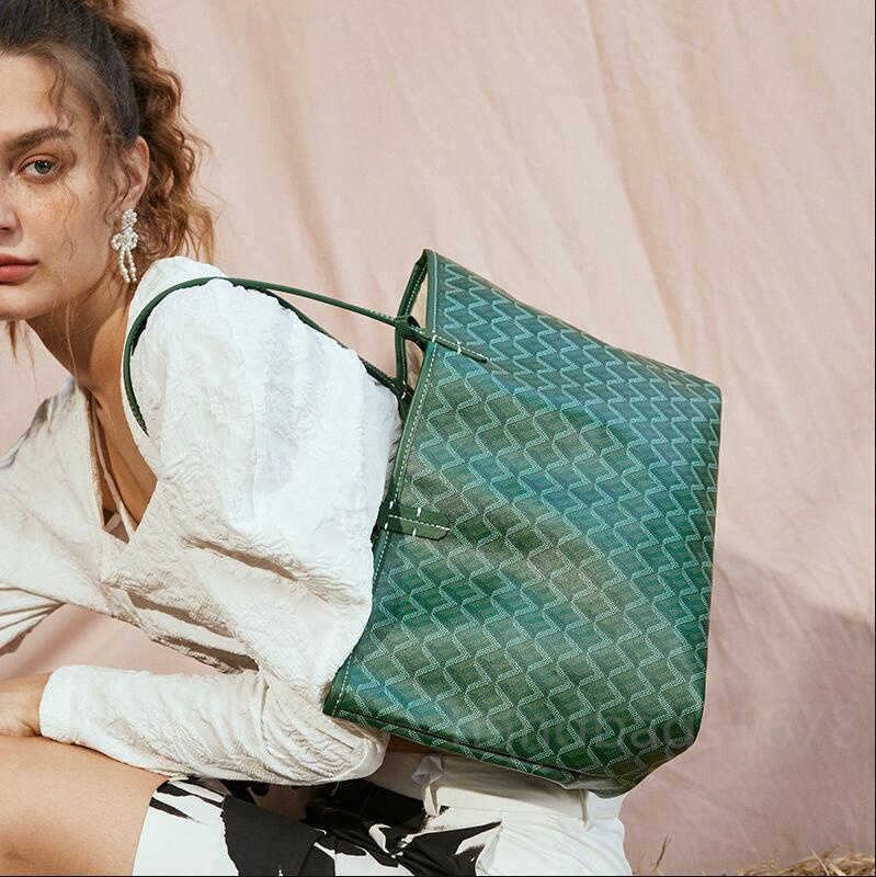 

Fashion Women Handbag Lady goya Mommy Shopping Bag Canvas Tote Bags With Leather Trim And Handle, Other