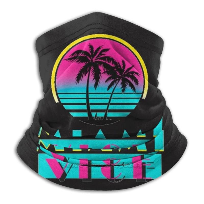 

Scarves Miami Vice Microfiber Neck Warmer Bandana Scarf Face Mask 80s Heat Basketball Retro Wade Dwyane