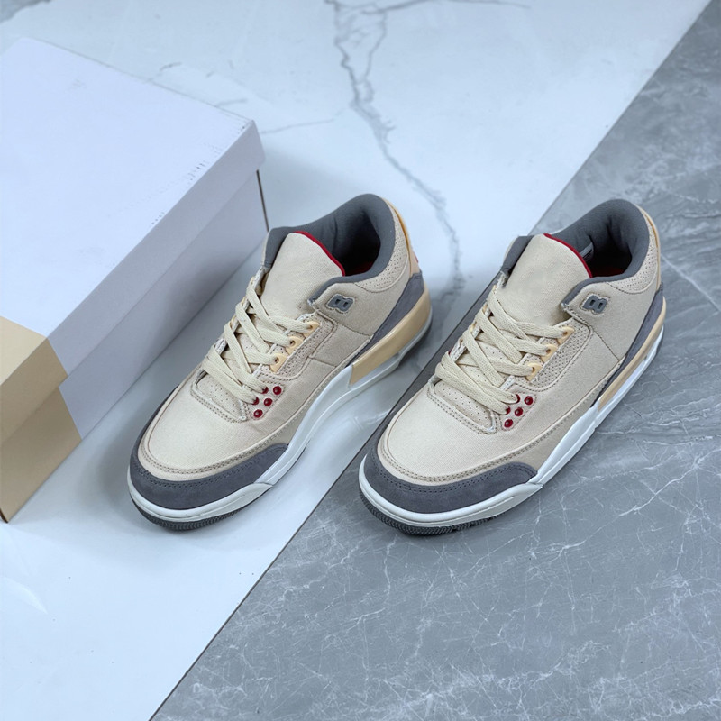 

III Muslin canvas Mens Basketball Shoes 1988 design Tinker Hatfield Plus Big Size Bigger Women Sneakers Cement Grey suede University Red durable grey rubber outsole