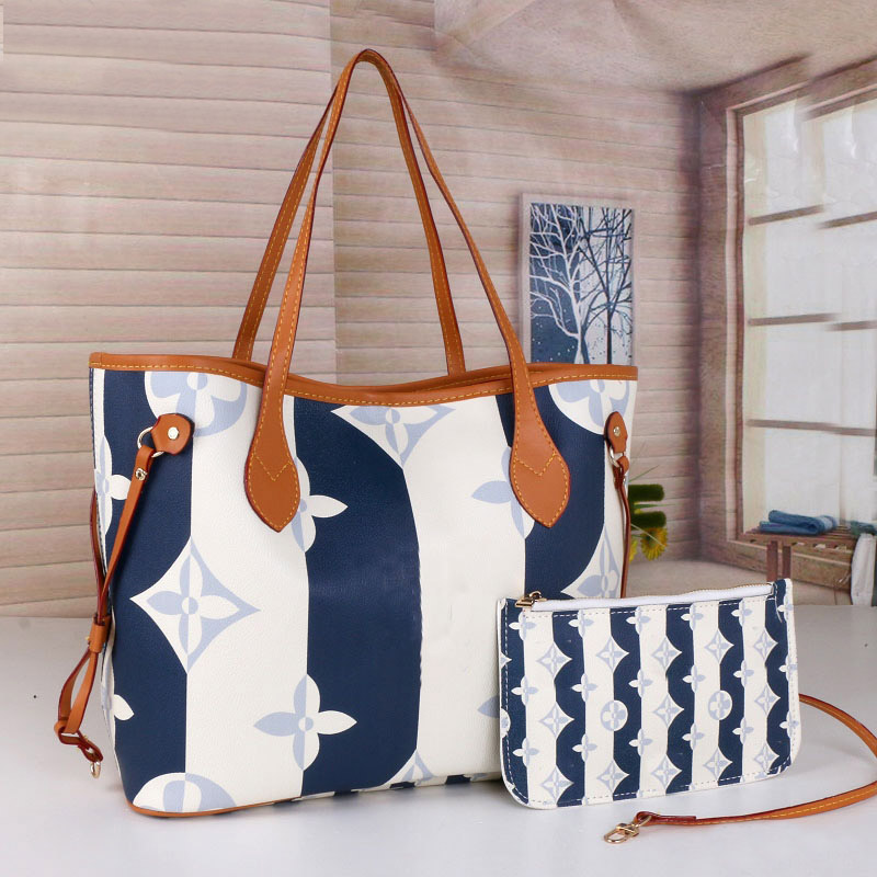 

2-piece set Handbag Women Luxurys Designers Bags 2021 3 color Casual travel large capacity tote bag PU material fashion shoulder bag's wallet 40156#, Customize