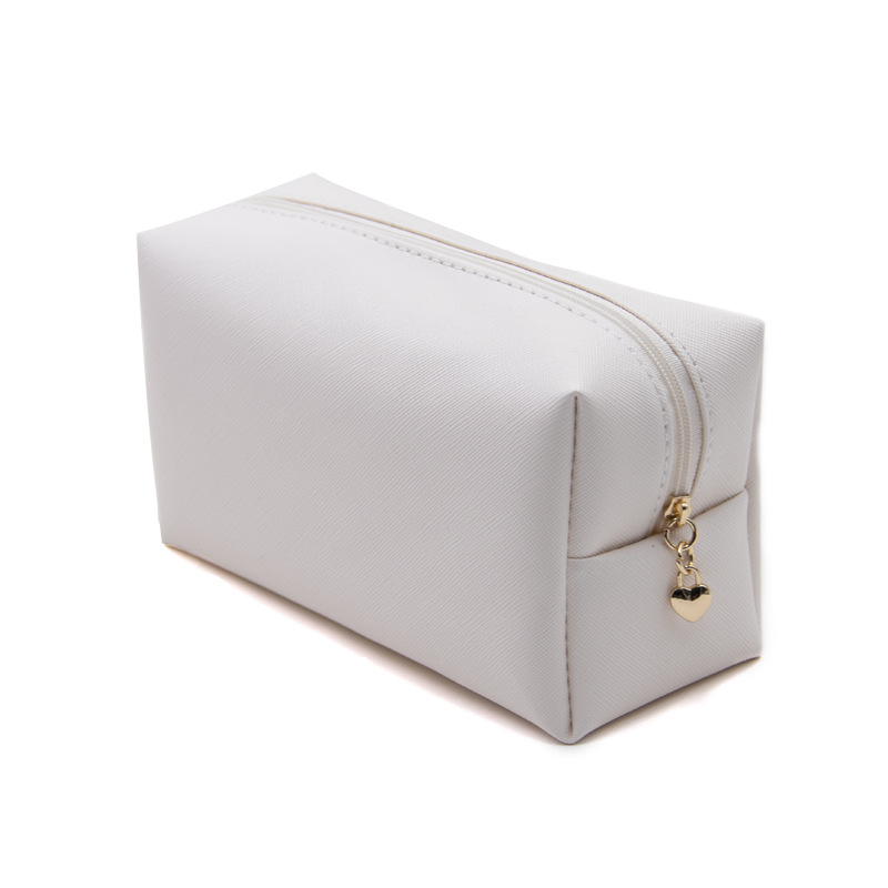 

3pcs Cosmetic Bags Women PU Solid Make Up Pouch Travel Wash Toiletry Organizer Mix Color, White