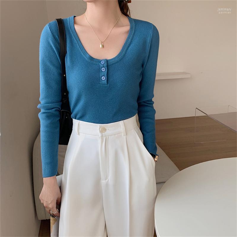 

Women's Sweaters Alien Kitty Bottom Knitwear Women O-Neck Fashion Slim Skinny Elegant Autumn 2022 OL Elastic Pullover Jumpers Jemi22, White