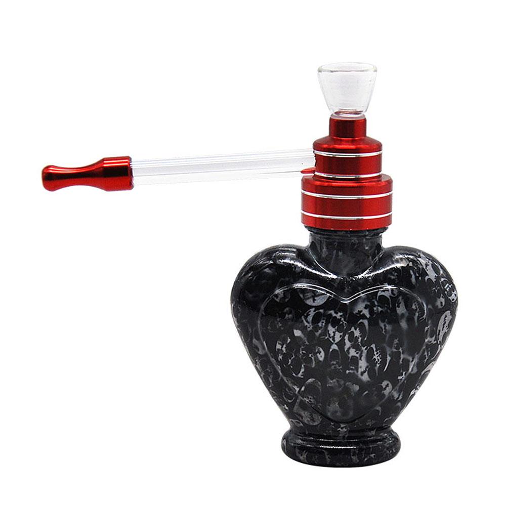 Hookah Shisha Smoking Accessories Glass Water Pipe 135MM Metal Tobacco Oil Rig Water Pipes-image-793811507