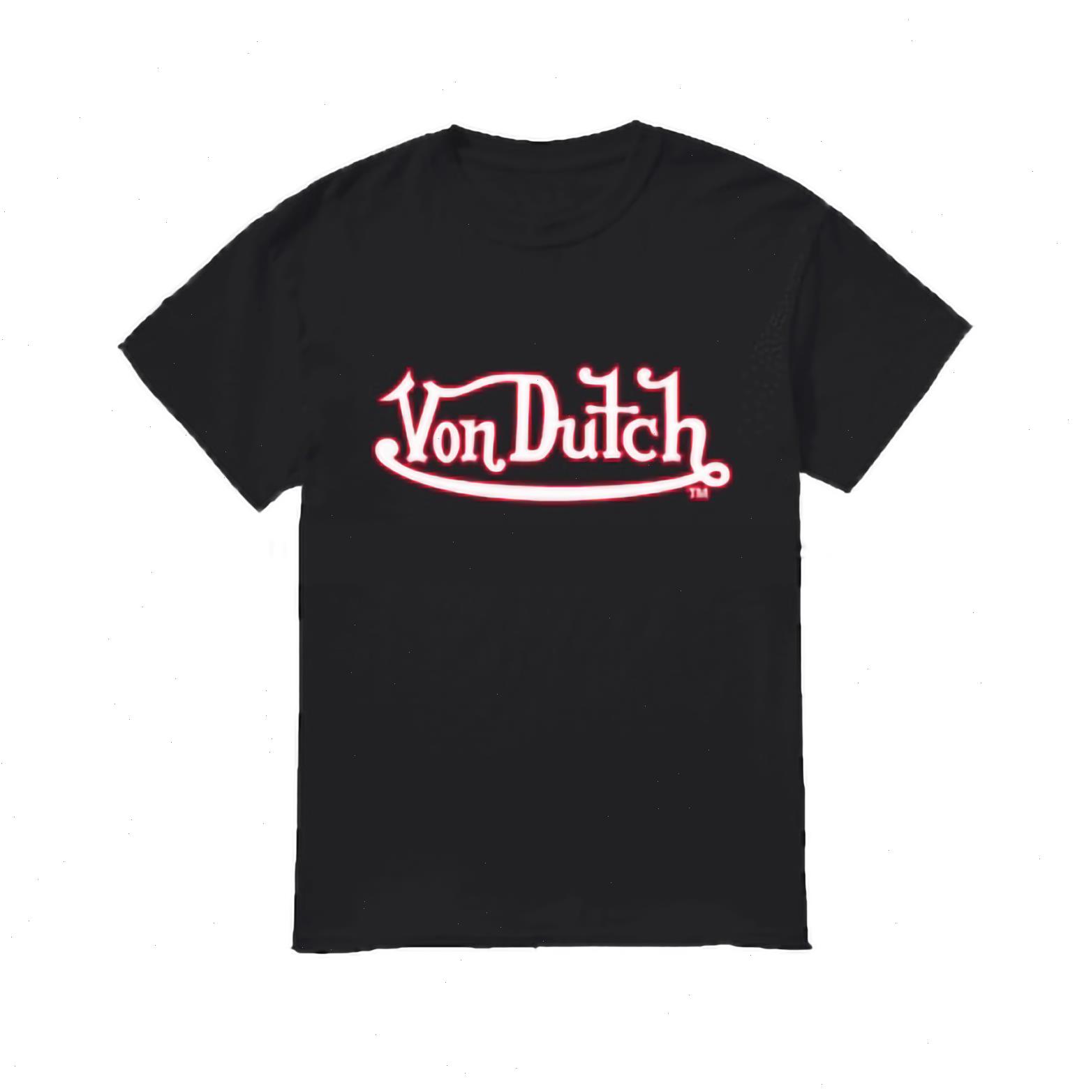 

Von Dutch Logo Black T-shirt Mens T-shirts For Men And Women Size S-6xl 100%cotton, Color3